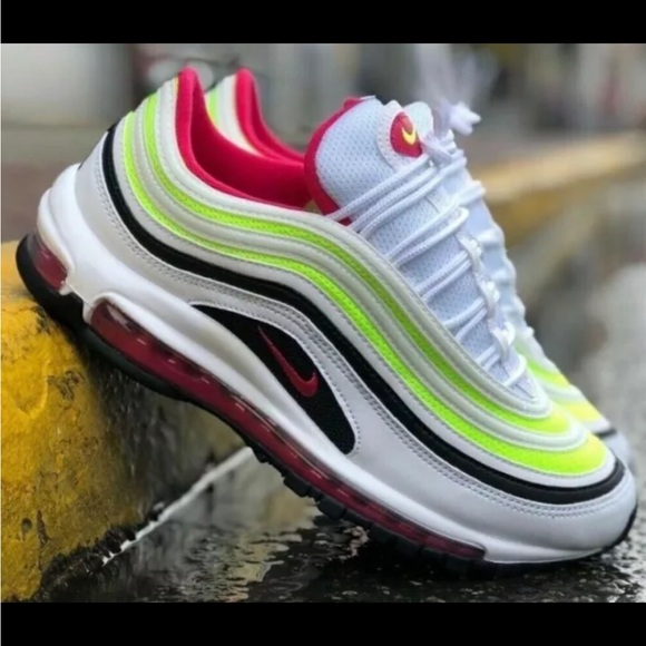 Nike Other - NIKE Air Max 97 White Rush Volt Pink Neon Glow CI9871-100  Men's 8.5 Women's 10